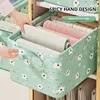 1pc New Broken Flower Oxford Fabric Folding Clothing Storage Box Foldable Toys Organizer With Lid Storage Basket Finishing Box 5