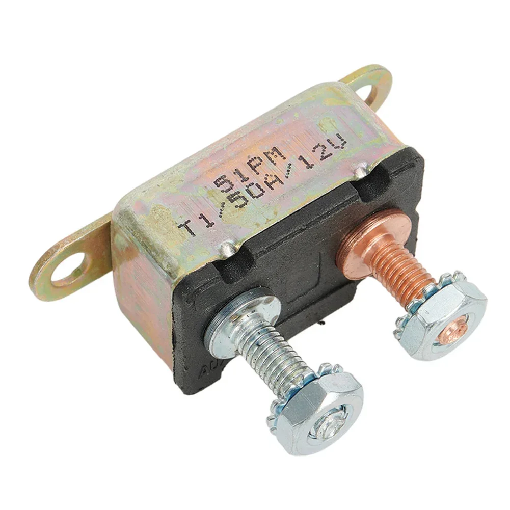 For Battery Chargers Trucks Buses RVs Circuit Breaker Fuse 1.248"x0.693"x0.8" Inch Car Fuse Termination 10-32 Thread