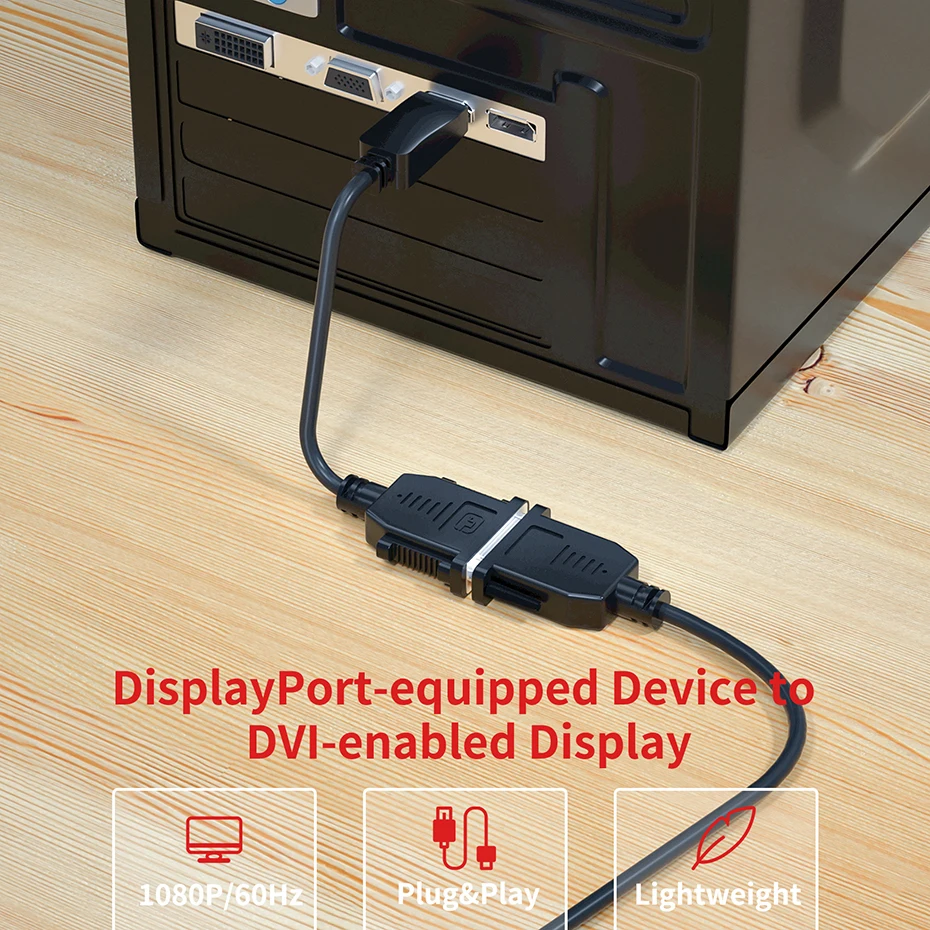 Cavo DisplayPort To DVI 2M - Adattatore Maschio/Maschio 1080p Per PC, TV E Monitor - Foto 7