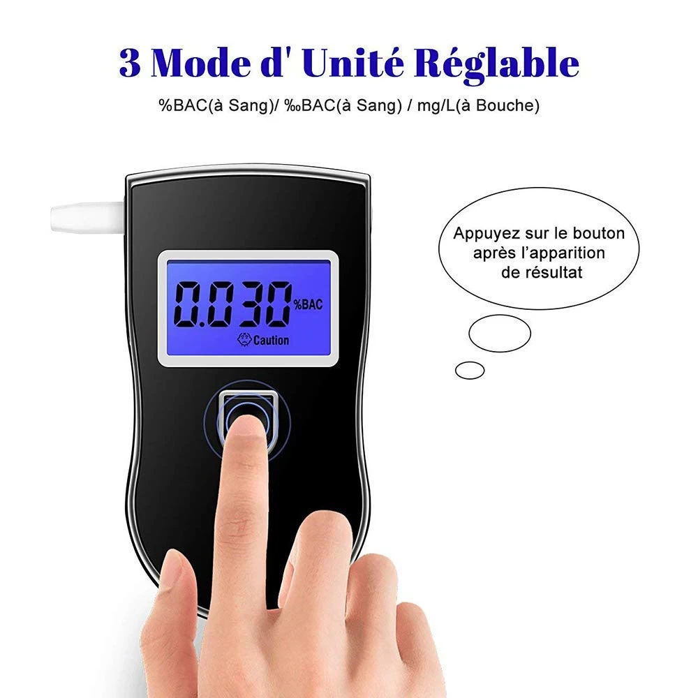 AT-818 Professional Police Digital Breath Alcohol Tester Breathalyzer Analyzer Detector alcohol tester breath alcohol tester