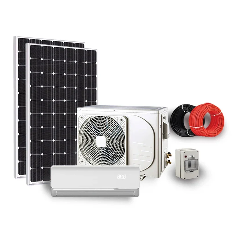 9000,12000,18000,24000BTU Solar Powered Air Conditioner ACDC Solar Mini Split For Home Use 4