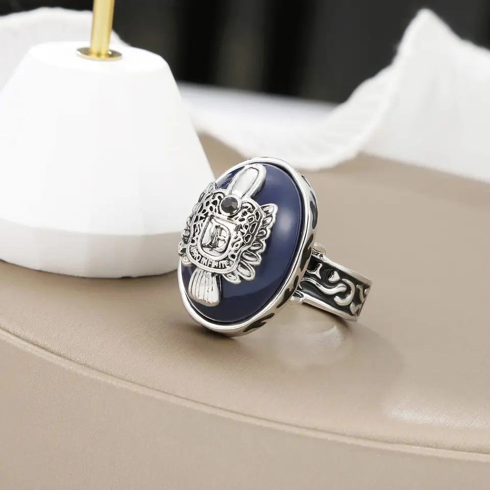 Vampire Damon's Ring – 20mm Retro Fashion Jewelry For Vampire Diaries Fans, Team Damon Gifts (Size 6)