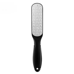 Premium Stainless Steel Double - Sided Foot File for Professional Pedicure and Callus Removal (Black)