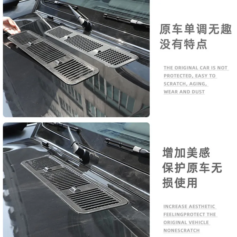 메르세데스 벤츠 G클래스 W463 W464 W465 G350 G400 G450 G500 G63 G65용 드라이 카본 파이버 후드 에어벤트 외부 장식 액세서리