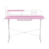 Techni Sport TS-200 Carbon Computer Gaming Desk with Shelving, Pink 4