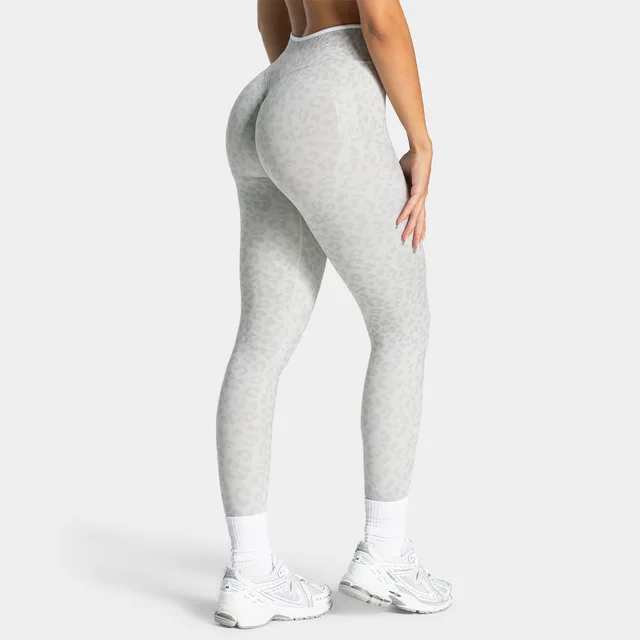 83187-6c52da.jpg LOGO Sculpt Scrunch Leggings Imprimé Léopard pour Sports de Plein Air, Course, Cyclisme, Fitness, Yoga, Pantalon Extensible