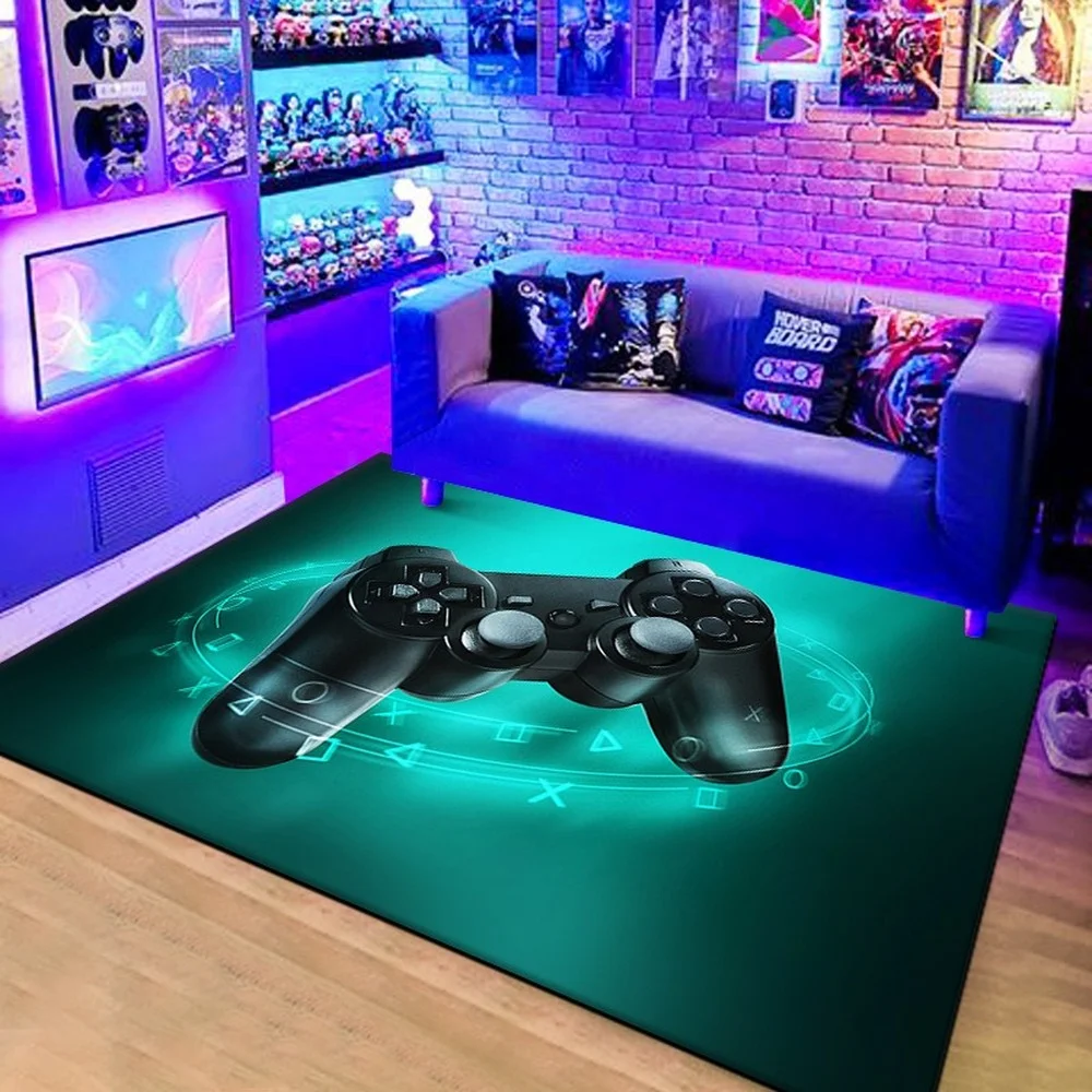 

Anime Gamer Living Room Carpet Child Video Game Floor Mat Controller Kids Play Area Rugs Home Decoration Bedroom Rug Washable