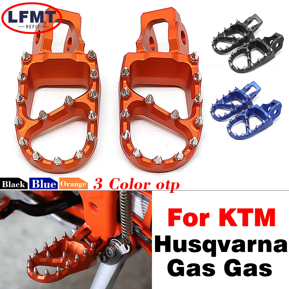 

Motorcycle Foot Pegs FootRest Footpegs Rests Pedals For KTM XC XCF SX SXF EXC EXCF 125-500 For Husqvarna TX TC FC FXFE 2016-2023