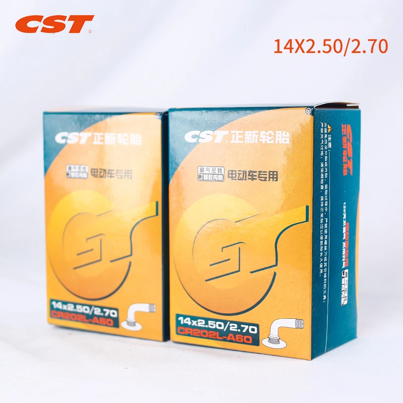 CST Electric Bike Tires12 14 16 18 20" 1.75/2.5/2.7/2.125 /3.0 Bend gas nozzle Kid Bicycle Rubber Inner Tube Camera E-bike Tires