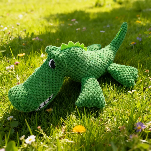 Large Crocodile Dog Toys Resistant Indestructible Plush Big Sound Dog Toy With Squeaker Small Raw Dogs Chew Puppy Pet Supplies 4