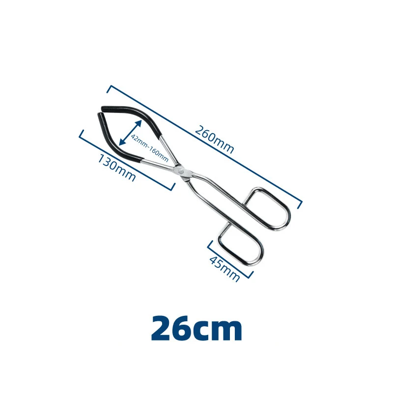 Beaker Clip Anti Scalding And Anti Slip Clip Laboratory With Eubber Cover 26cm Long Blue Glassware Fixture Convenient Black