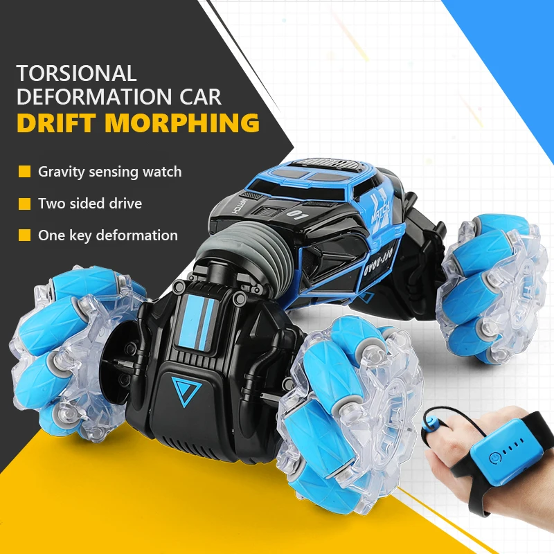 

Remote Control Stunt Car Gesture Sensing Drift Trcuk Rc Climbing Vehicle with Light and Music Rotating Off-Road Toy Car Gift