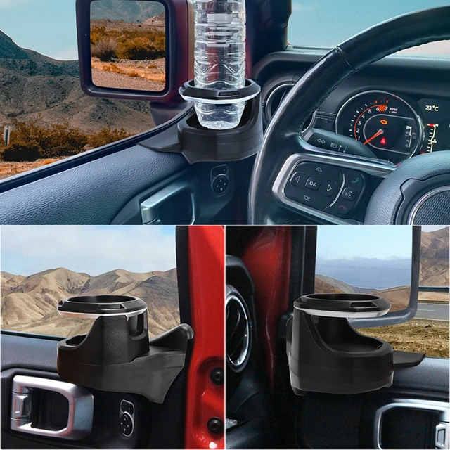 다기능 자동차 창문 ABS 컵 거치대: 지프 랭글러 JL 및 JT 글래디에이터를 위한 편리한 음료수 보관 솔루션