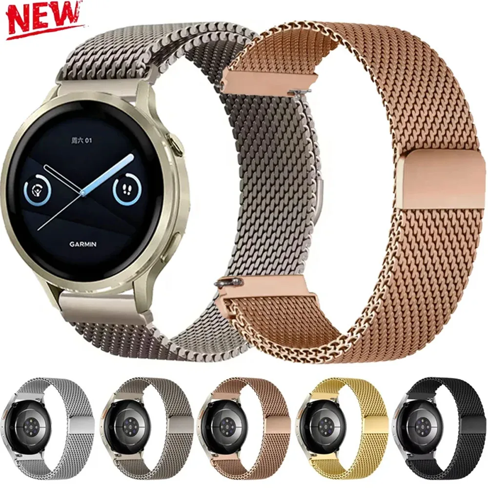 Magnetic Metal Replacement Wristband Strap, 18mm-22mm