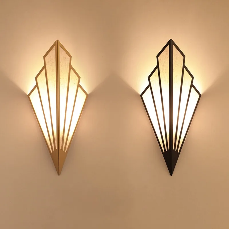 

Nordic LED Home Decor Sconces Wall Lamp Bedroom Bedside Fan-shaped Lighting for Living Room Corridor Aisle Stairs Wall Lights