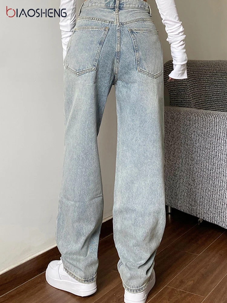 High Waist Straight Pants Women 
