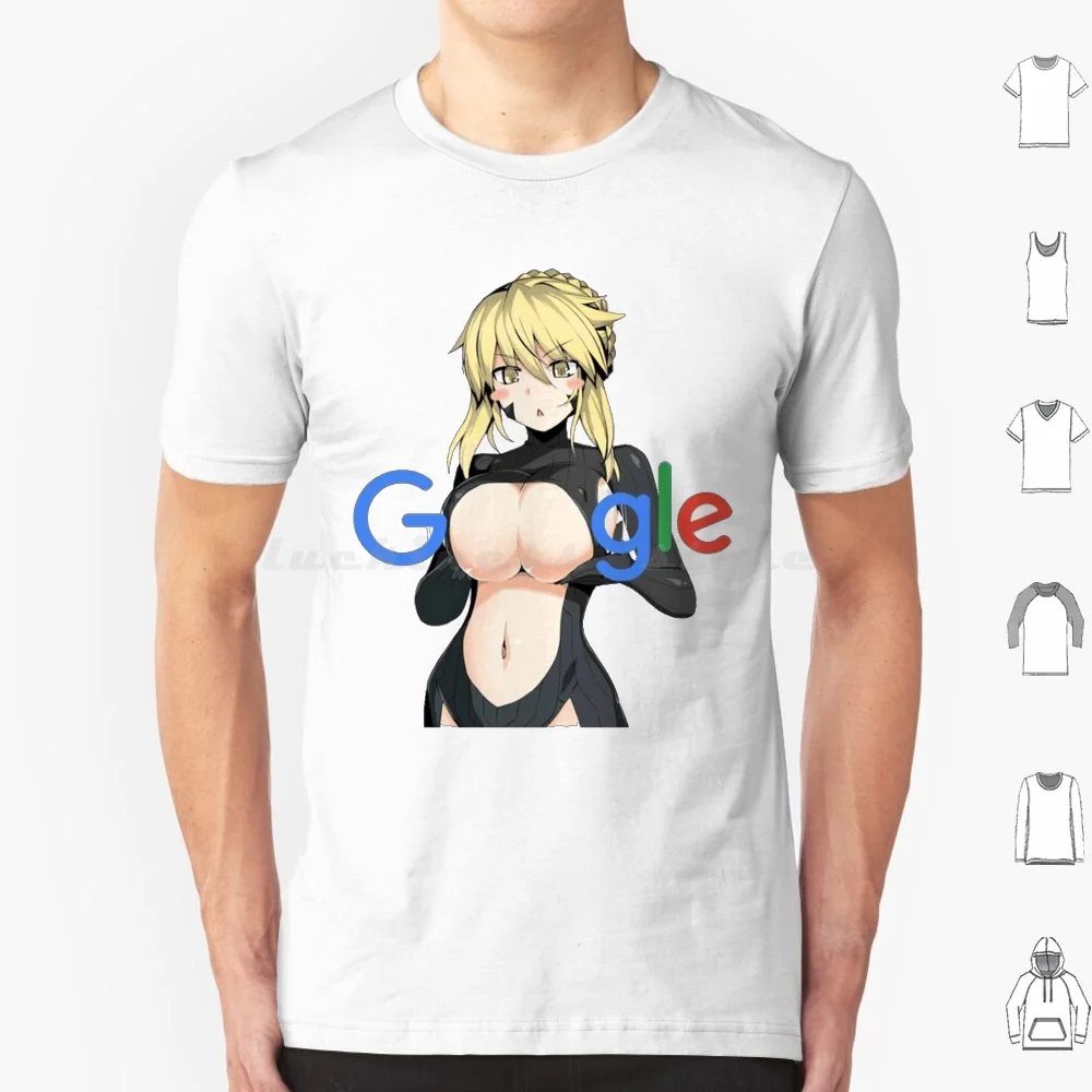 

Футболка для девушек из аниме Google, большие размеры, 100% хлопок, Hentai
