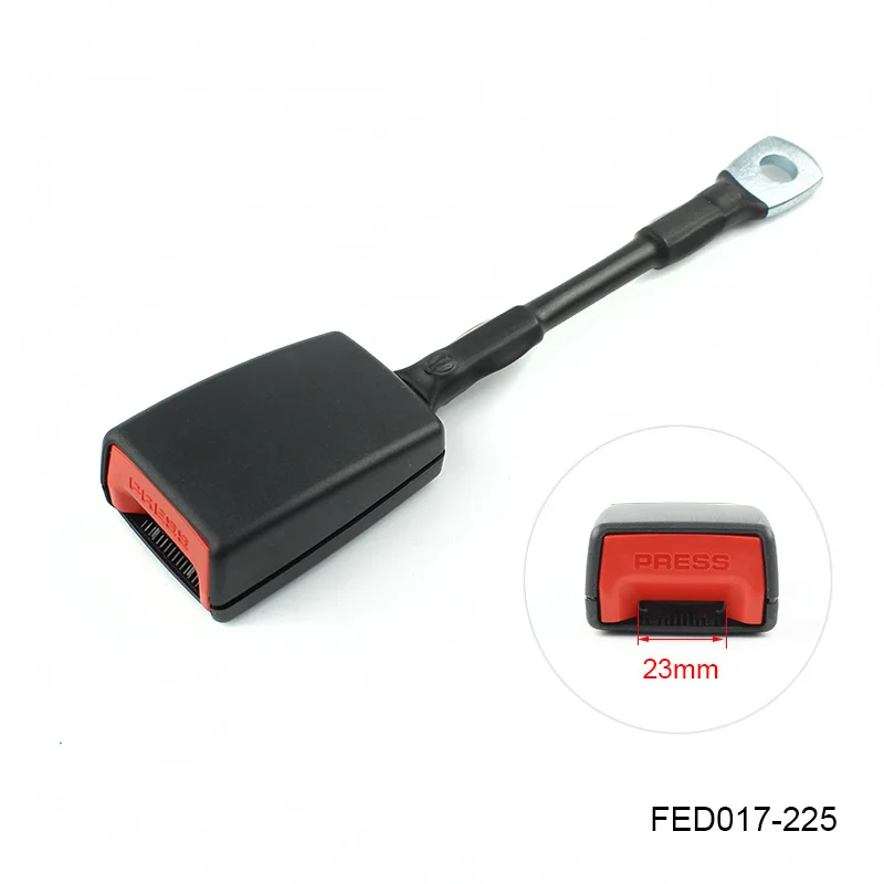 Long Stalk L=225mm Black Color 21.5mm Tongue Plastic Car Seat Belt Buckle (FED017-225)