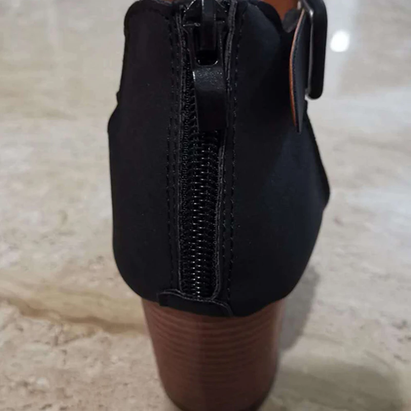 Platform High Heels Sandals Platform Sandals Women High Heels Square Heel Sandals Peep Toe Hollow Out Chunky Gladiator Sandals with Strap Spring Summer