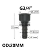 8/16/20/25/32mm Garden PE Tube Connector 1/2 3/4 1" Thread Hose Elbow Barb Coupler Fitting Farm Irrigation PE Pipe Joint 6