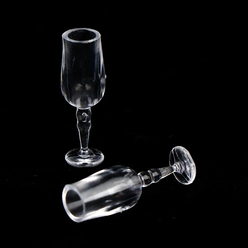 6Pcs 1/12 Dollhouse Miniature Wine Glass Mini Goblet Cup Toy for ob11 bjd Blythe Decoration Doll House Accessories