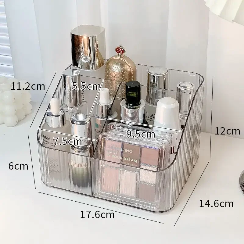 Desktop Makeup Organizer Lipstick Nail Polish Jewerly Organizer Makeup Brush Holder Bathroom Skincare Cosmetic Storage Box 5