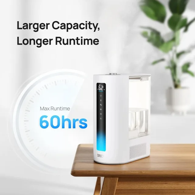 6L Humidifier, Warm & Cool Mist Humidifier for Bedroom, High Precision Humidity Sensor and Indicator Light 6