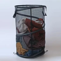 Large Oxford Foldable Dirty Cloth Basket Convenient Floor standing Mesh Breathable Handheld Cloth Foldable Storage Basket 1