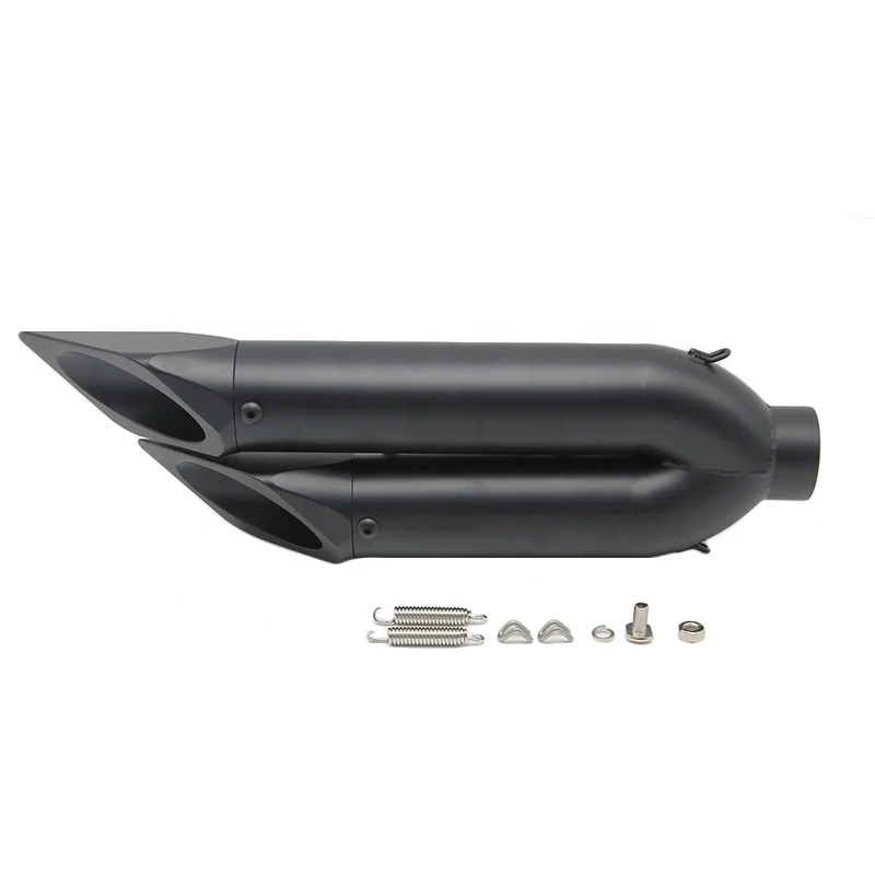 XE-R 오토바이 개조 머플러, SZK GSX-R Z750 Z800 ER6N 용 듀얼 더블 배기 파이프, 51mm