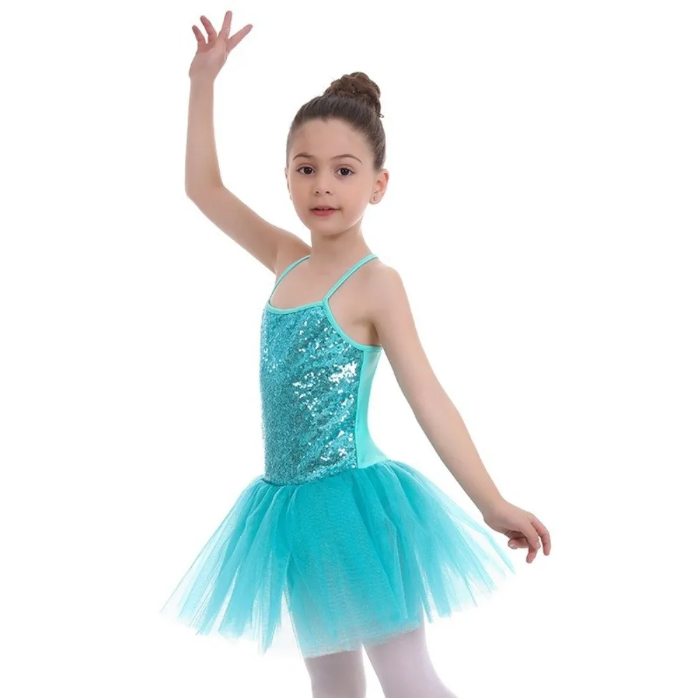 Pailletten Ballerina Fee Kleid Flauschiges Tanzkostüm Ballett Tutu Kleid Weiche Prinzen Kleid Weihnachten Performance Kleidung Prüfung – Detail 14