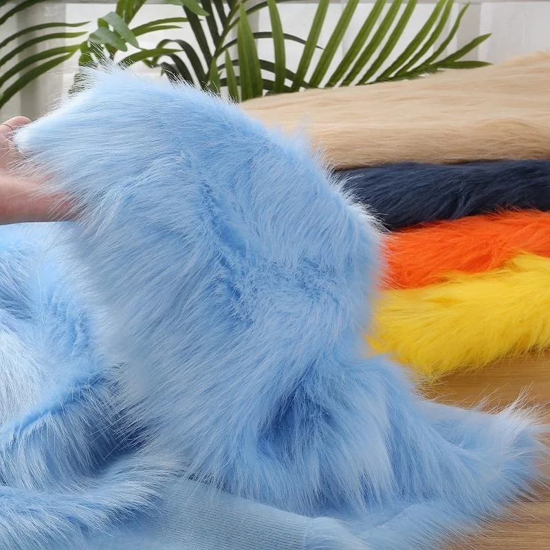 

25x50cm Long Hair Faux Fur Fabric for Patchwork Sewing Garment Diy Dolls Fur Suit Cosplay Costume Fabric