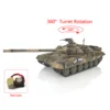 HENG LONG 1/16 7.0 Plastic Russia T90 RTR RC Tank 3938 W/ 360° Turret Red Eyes Painted Yellow Light BB Pellet Smoke TH17844-SMT4 1