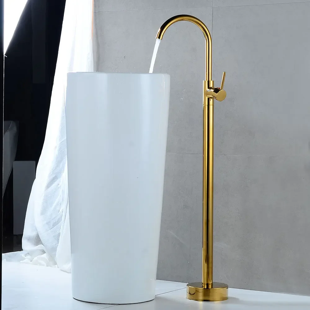 Bathroom Bathtub Faucet  Free Standing  Gold /Black/Antique/Chrome Mixer Taps Floor Mounted Bath