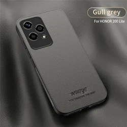 Luxury Business Leather Soft Frame Magnetic Phone Case for Honor X7B (GRAY)