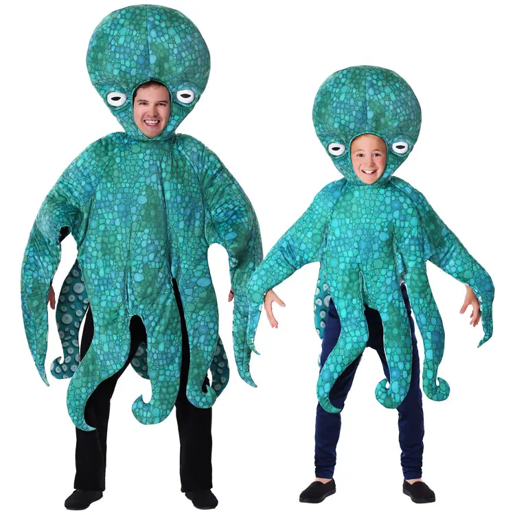 

Children's Day Halloween Stage Performance Adult Children's Marine Creatures Deep Sea Colorful Octopus Clothing