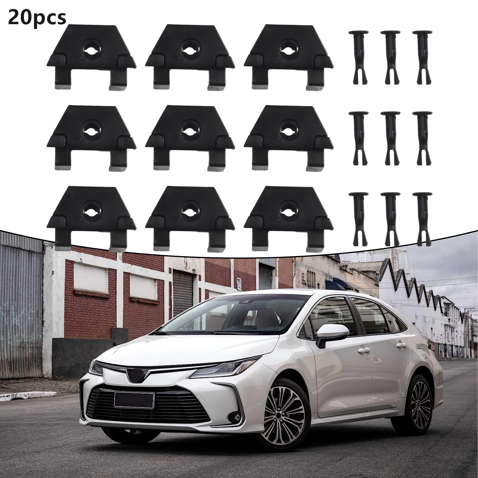 

20Pcs Car Front Fender Bumper Cover Rivet Fastener Clip 47749-50090 53879-30040 For Lexus For Toyota For Corolla 53879-06100