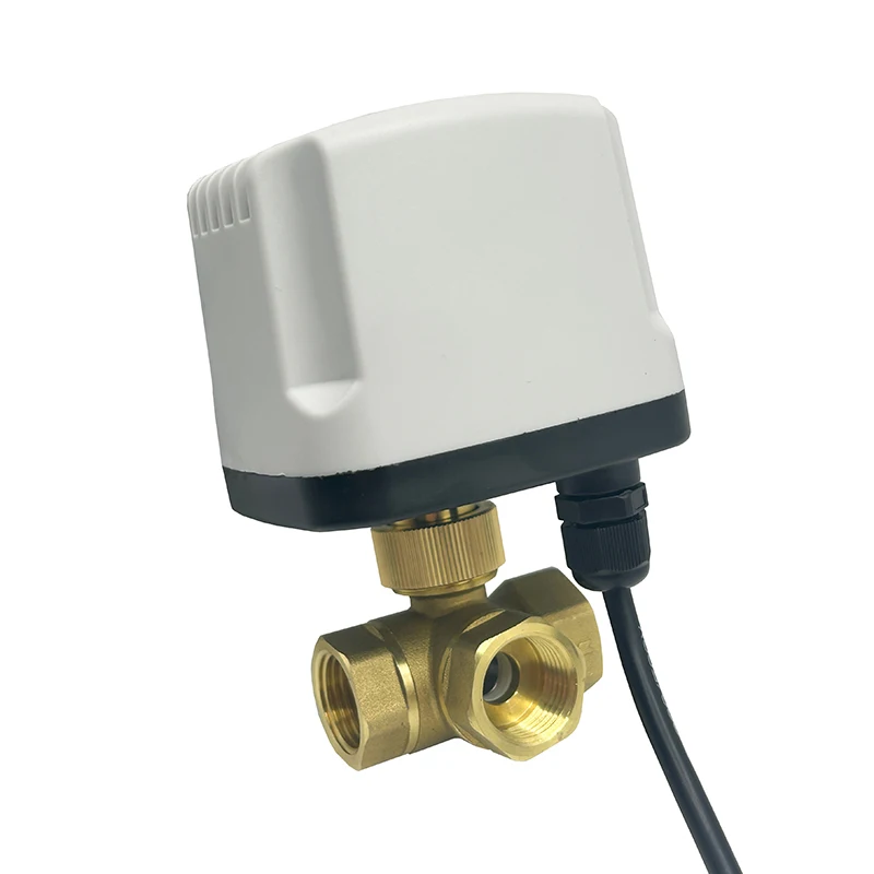

Popular 1/2 inch IP65 Waterproof Motorized Ball Valve 3-Way L/T Type 220V 12V 24V 3 Wire 2 Control Electric Actuator