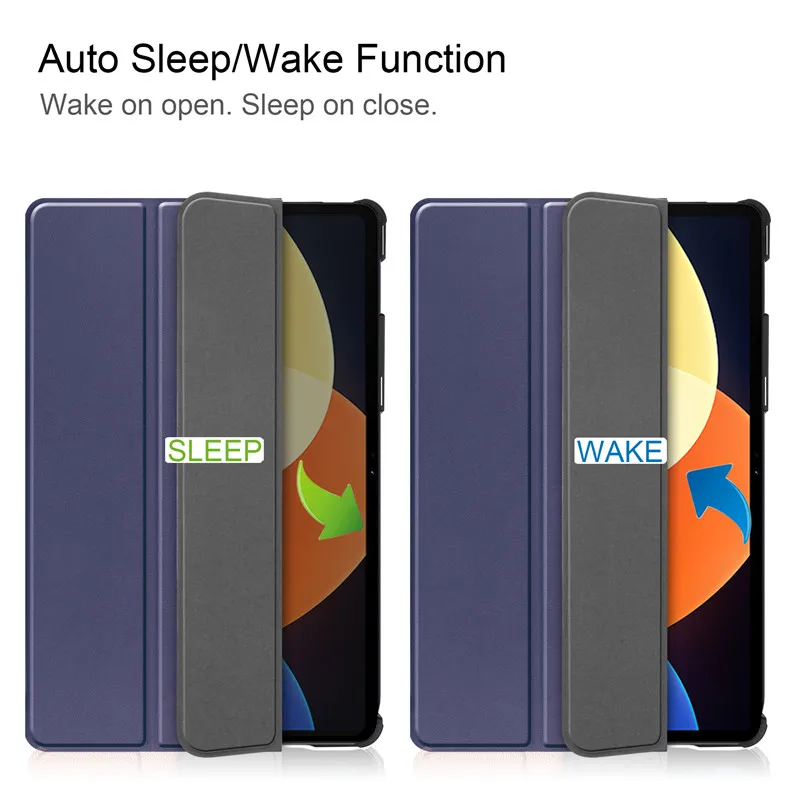 Pour Xiaomi Pad 5 Pro 12 4 pouces étui en cuir PU dur PC étui pour tablette pour Funda Xiaomi Mi Pad 5 Pro 12.4 Smart Cover 2022 + cadeau_voghion.com