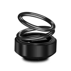 Solar - Powered Rotating Aromatherapy Air Freshener & Interior Decor (Black)