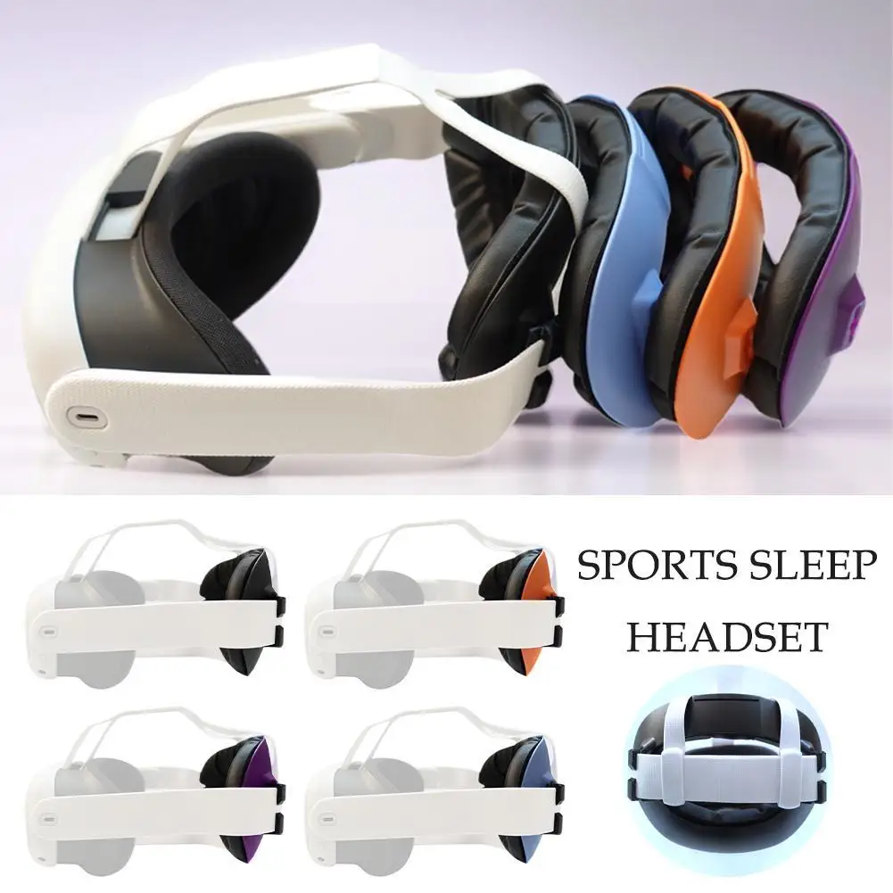 

Повязка на голову для Meta Quest 3 Sleep, мягкая удобная спортивная VR-гарнитура из искусственной кожи, аксессуар для сна