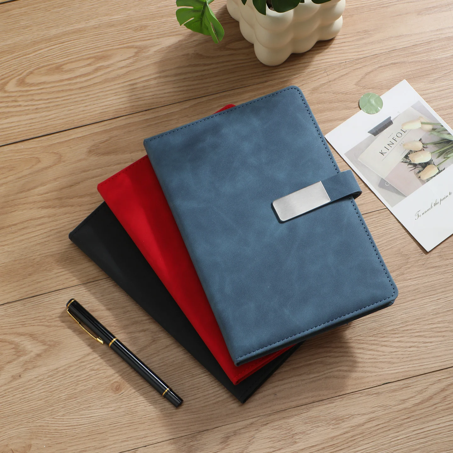 Color-Changing PU Leather Business Journal with Magnetic Buckle and Premium Paper