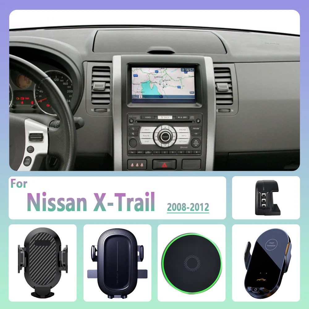 Für Nissan X-Trail T31 2008 2009-2012 Auto Telefon Halter Drahtlose Lade Magnetische Telefon Halter Auto Magsafe unterstützung Zubehör
