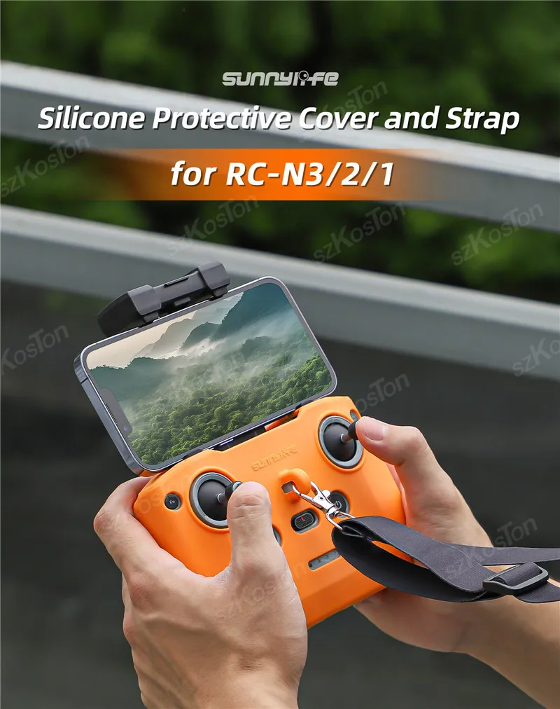 Silikon-Schutzhülle für DJI Neo/Mini 4 Pro/Mini 4K RC-N3/N2/N1 Fernbedienung Schutzhülle mit Riemen-Zubehör – Detail 1