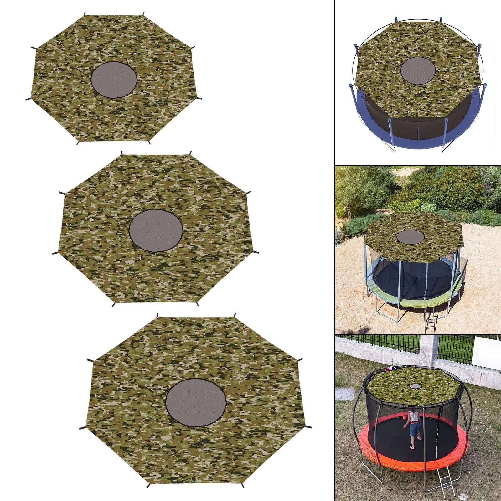 Trampoline Sunshade Cover Trampoline Top Cover Rainproof Accessories Waterproof Sturdy Awning for Outdoor Backyard Playground