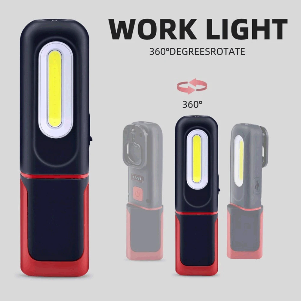 Leistungsstarke COB LED Arbeit Licht Auto Garage Mechaniker Lampe USB Aufladbare Taschenlampe Magnetische Taschenlampe Notfall Licht Warnlicht – Detail 2