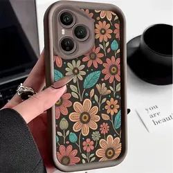 Retro Flower Print Shockproof Flexible Silicone Protective Case for HONOR 400 Pro (HFTYJTHUA002)