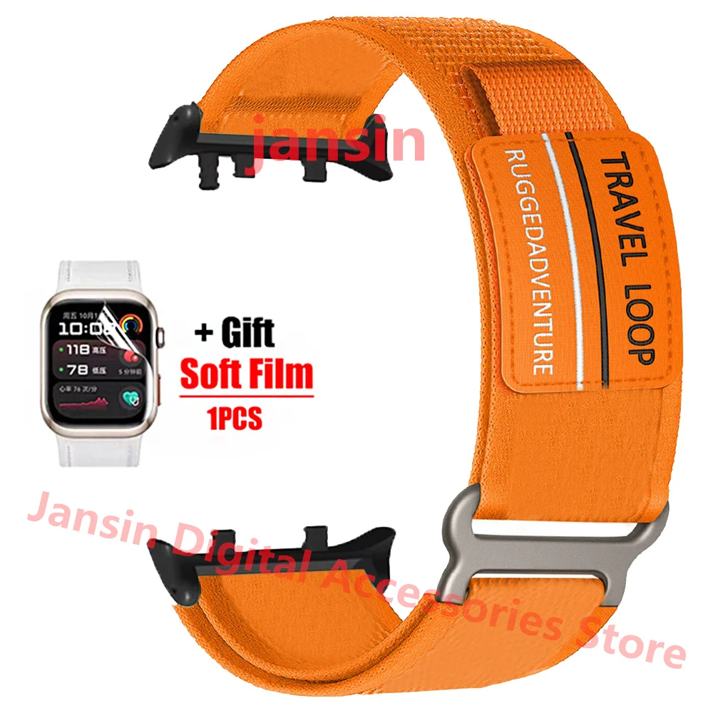 Nylon Loop Band Sport Bracelet with Soft Protector Film - Replaceable Accessories