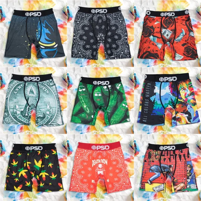 Sexy Men Underwear Boxers Printed Man Boxershorts Summer Breathable Men's Panties Lingerie Plus Size Men Boxer Briefs Underpants 1