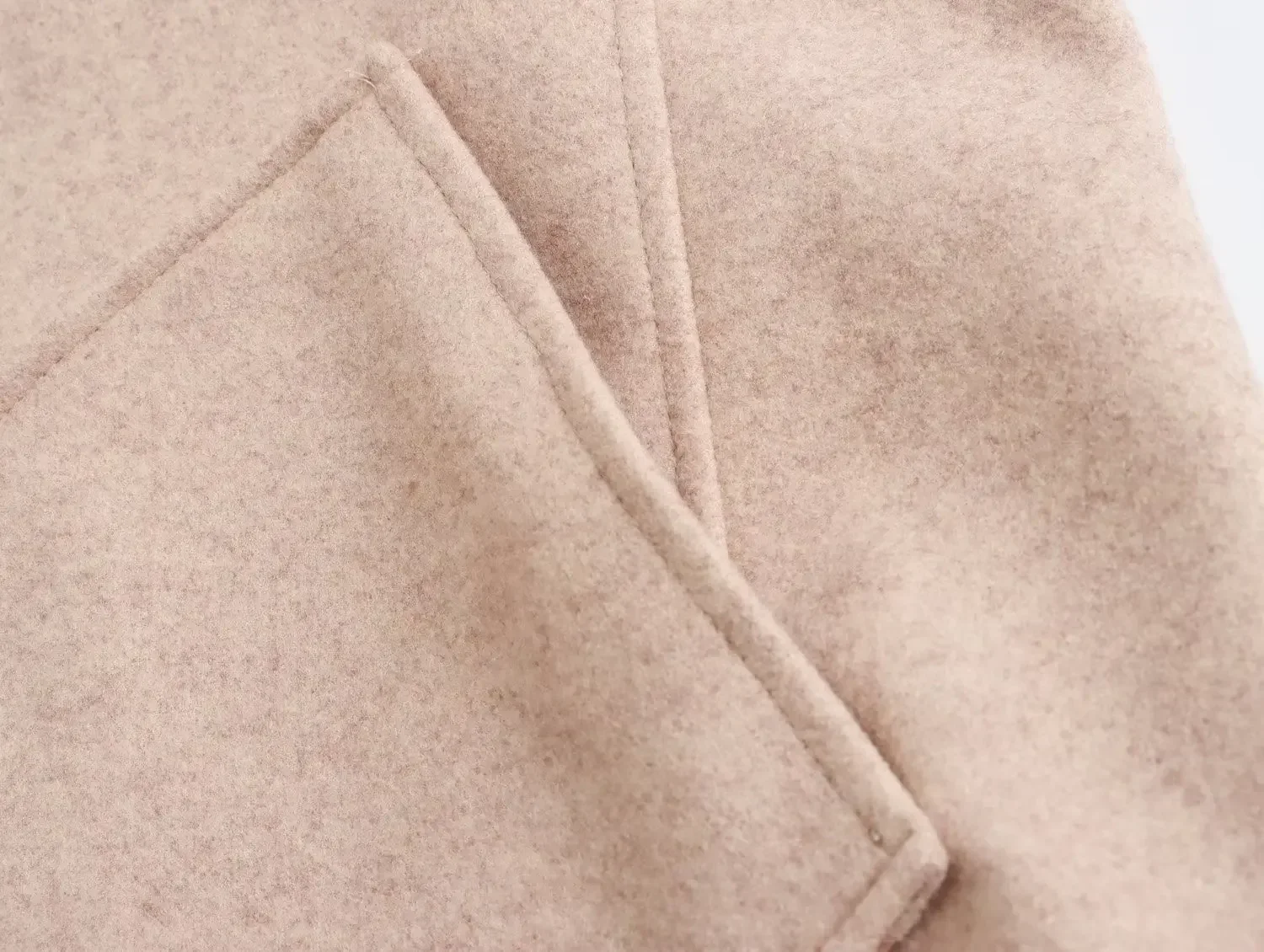 Woolen Coat for Women 2024 Stand Collar Female Casual Jacket Coats Ladies Chic Single-breasted with Pocket Outerwear