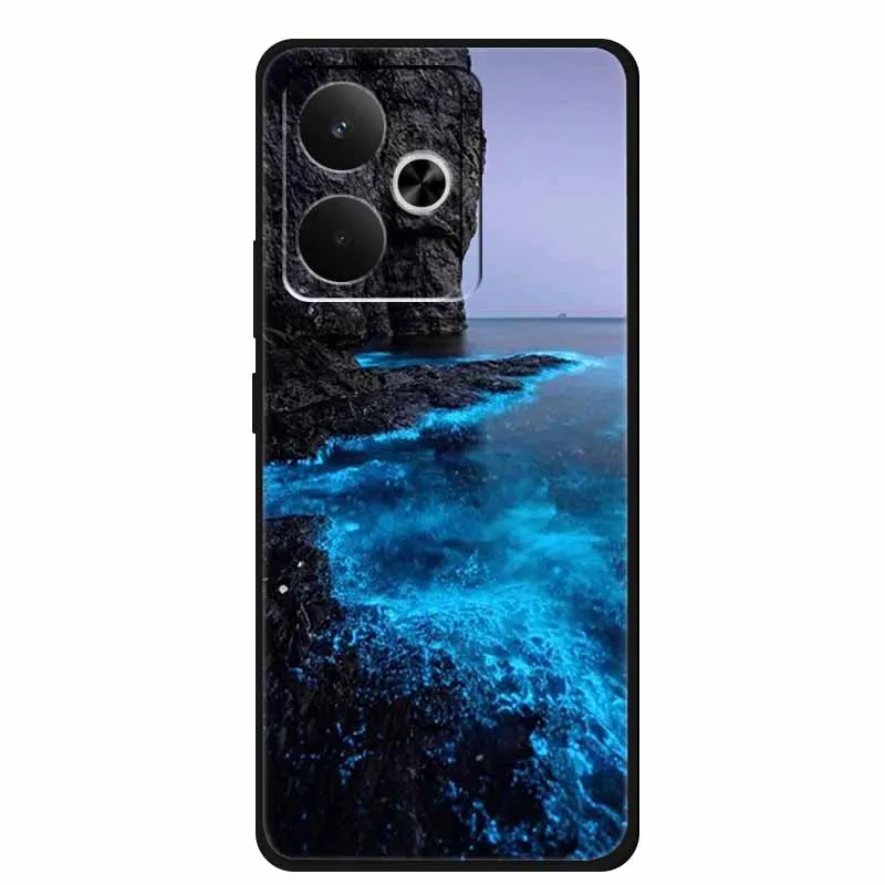 Sleek Black Silicone Soft Back Phone Case Cover